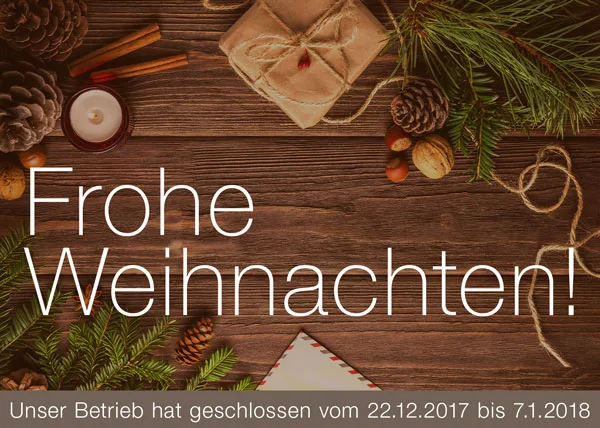 Frohe Weihnachten & guten Rutsch!